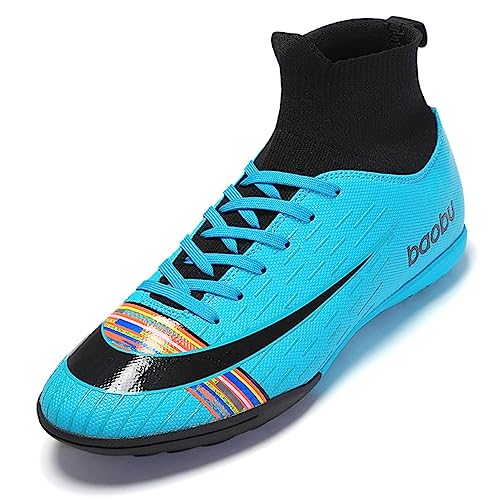 WEJIESS Fußballschuhe für Männer,Junior Fußball-Trainer, Kinder-Fußballschuhe für den Außenbereich,Herren-Fußballschuhe,Sportlich für Jungen,Profi-Fußballschuhe,Herren High Top Spikes Unisex von WEJIESS