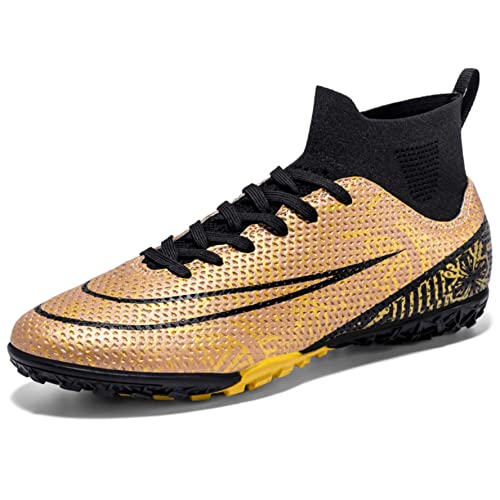 WEJIESS Herren Fußballschuhe High Top Spikes Jugend Outdoor-Training Fußballschuhe Professionelle sportliche Sportschuhe Turf Trainer WEJIESS Herren Fußballschuhe High Top Spikes Jugend Outdoor-Training Fußballschuhe Professionelle sportliche Sportschuhe Turf Trainer von WEJIESS