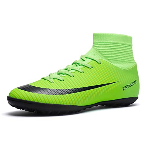 WEJIESS Herren Fußballschuhe High Top Spikes Jugend Outdoor-Training Fußballschuhe Professionelle sportliche Sportschuhe Turf Trainer von WEJIESS