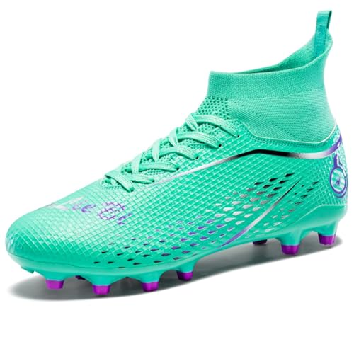 WEJIESS Herren Fußballschuhe High Top Spikes Jugend Outdoor-Training Fußballschuhe Professionelle sportliche Sportschuhe Turf Trainer WEJIESS Herren Fußballschuhe High Top Spikes Jugend Outdoor-Training Fußballschuhe Professionelle sportliche Sportschuhe Turf Trainer von WEJIESS