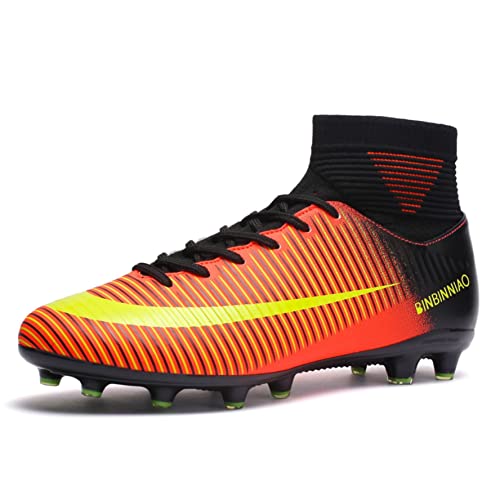 WEJIESS Herren Fußballschuhe High Top Spikes Jugend Outdoor-Training Fußballschuhe Professionelle sportliche Sportschuhe Turf Trainer WEJIESS Herren Fußballschuhe High Top Spikes Jugend Outdoor-Training Fußballschuhe Professionelle sportliche Sportschuhe Turf Trainer von WEJIESS