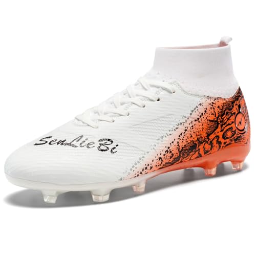 WEJIESS Herren Fußballschuhe High Top Spikes Jugend Outdoor-Training Fußballschuhe Professionelle sportliche Sportschuhe Turf Trainer WEJIESS Herren Fußballschuhe High Top Spikes Jugend Outdoor-Training Fußballschuhe Professionelle sportliche Sportschuhe Turf Trainer von WEJIESS