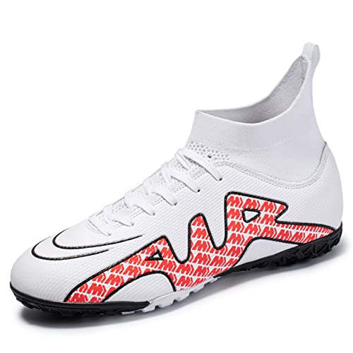 WEJIESS Jugend-Fußballschuhe Outdoor Herren-Fußballschuhe Herren High Top Fußballschuhe Jungen Turf Trainer Professionelle Fußball-Athletik-Schuhe von WEJIESS