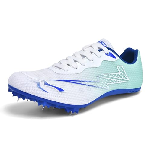 WEJIESS Leichtathletik Spike Schuhe Herren Jugendliche Anti-Rutsch Unisex Leichtathletik Schuhe Atmungsaktive Running Sneakers Sprint Jumping Race Training Schuhe von WEJIESS