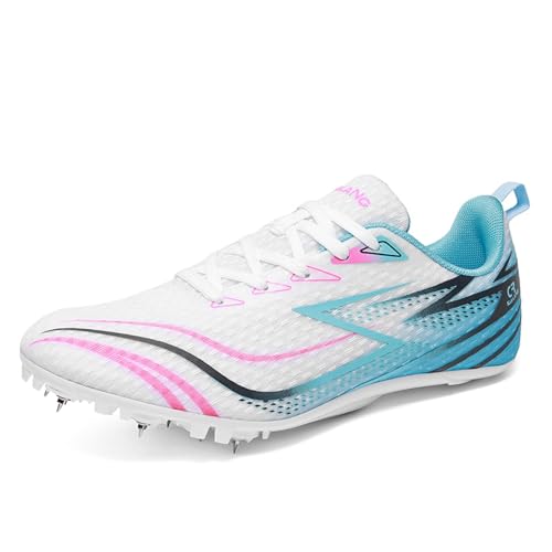 WEJIESS Leichtathletik Spike Schuhe Herren Jugendliche Anti-Rutsch Unisex Leichtathletik Schuhe Atmungsaktive Running Sneakers Sprint Jumping Race Training Schuhe von WEJIESS