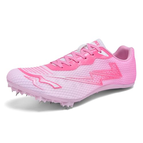WEJIESS Leichtathletik Spike Schuhe Herren Jugendliche Anti-Rutsch Unisex Leichtathletik Schuhe Atmungsaktive Running Sneakers Sprint Jumping Race Training Schuhe von WEJIESS