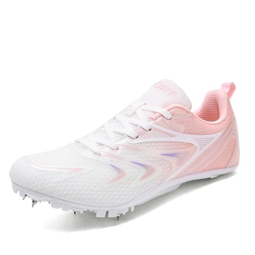 WEJIESS Leichtathletik Spike Schuhe Herren Jugendliche Anti-Rutsch Unisex Leichtathletik Schuhe Atmungsaktive Running Sneakers Sprint Jumping Race Training Schuhe von WEJIESS