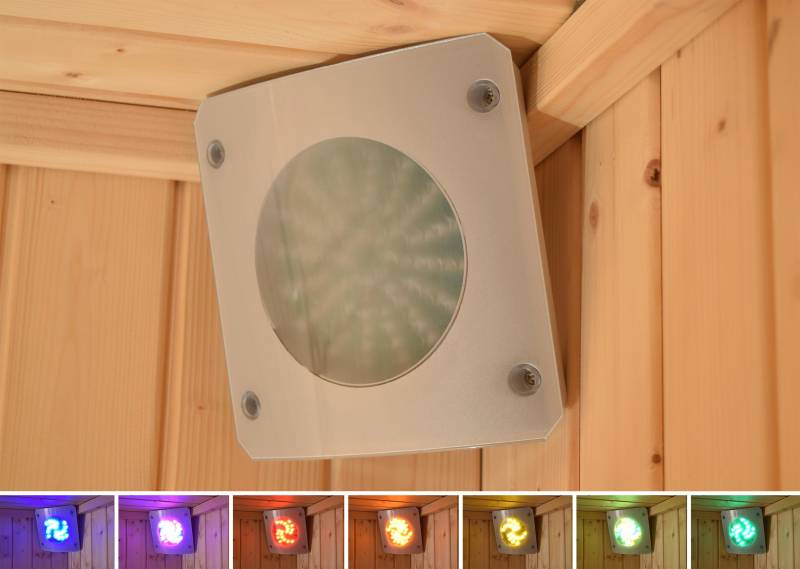 weka LED Deckenleuchte ""Farblichtanwendung Set A" für Saunen", Leuchtmittel LED-Modul  LED fest integriert, Farblicht-Set mit LED-Technik, inkl. Steuerungsmodul von WEKA