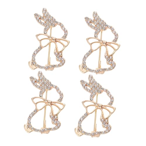 4 Stück Tier Broschen Stilvolle Kaninchen Brosche für Frauen Robuste Anstecknadeln für Blazer Jacken Einzigartiger Schmuck für Kleidung Accessoires von WEKADRIN