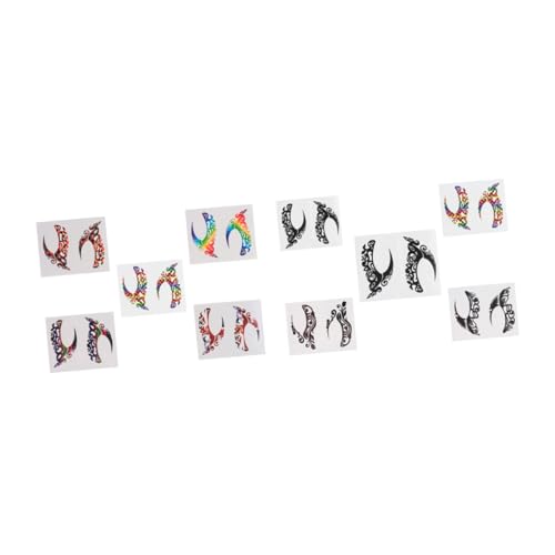 WEKADRIN 10 Paare Festival Eyeliner Aufkleber Kunstvolle Augen Make up Sticker Leicht Tragbar Komfortabel Passend für Frauen und Mädchen Wasserfest für Fotos und Partys von WEKADRIN