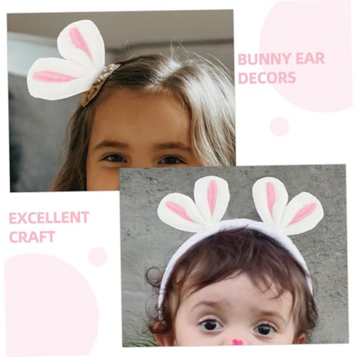 WEKADRIN 10 Stück Teiliges DIY Hasenohren Haarclip aus Weichem für Mädchen Leichte Haarnadeln zum Basteln und Verzieren Farbenfrohe Langlebige Haarspangen für Kreativen Haarschmuck von WEKADRIN