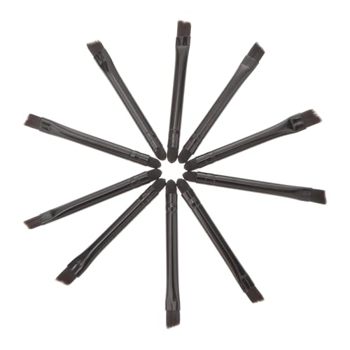WEKADRIN 10 Stück Teiliges Doppelseitiges Make up Pinselset mit Weichen Schwamm applikatoren Kompakt und Vielseitig für Lidschatten Augenbrauen und Präzises Augen make up für Unterwegs und von WEKADRIN