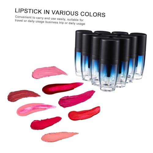 WEKADRIN 10 Stück Teiliges Frosted Gradient Lip Gloss Tubes Leichte Leere Reise Lipgloss behälter mit Attraktivem Farbverlauf Kompakt und Praktisch für Lippenbalsam Nachfüllbare von WEKADRIN