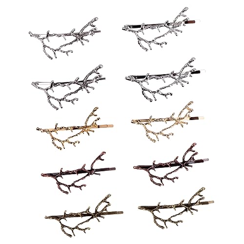 WEKADRIN 10 Stück Teiliges Geweih Haarspangen aus Legiertem Kreative Ast form Modischer Haarschmuck für Mädchen und Frauen Geeignet für Partys und Besondere Anlässe von WEKADRIN