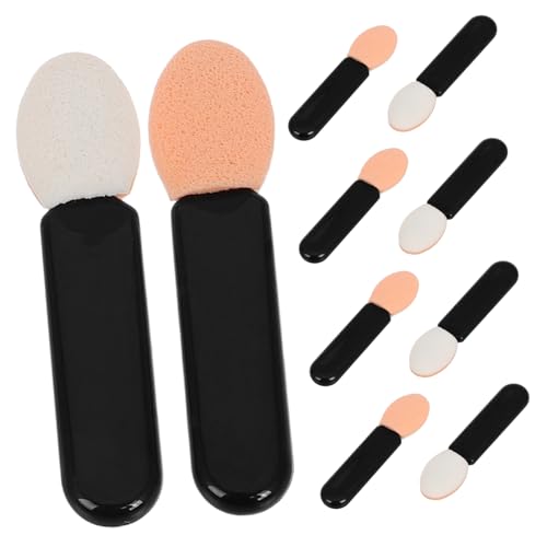 WEKADRIN 10 Stück Teiliges Make Up Pinselset Schwamm Applikatoren Weich Vielseitig für Lidschatten Lippenstift Concealer Tragbar Kompakt für Frauen Mädchen von WEKADRIN