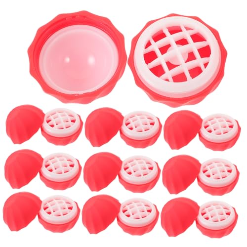 WEKADRIN 10 Stück Teiliges Nachfüllbare Lippenbalsam Döschen aus Kunststoff Kugelförmige Lip Balm Behälter mit Auslaufsicherem Schraubverschluss Tragbare Lippenpflege Aufbewahrung für Reise von WEKADRIN