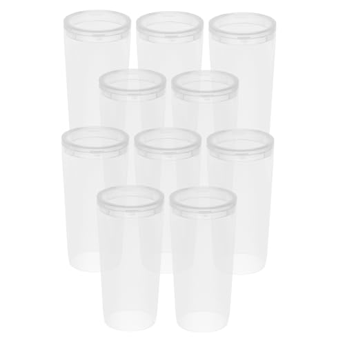 WEKADRIN 10 Stück Teiliges von Makeup Pinsel Schutzcovern Wiederverwendbare Halter für Kosmetikpinsel Transparente Abdeckungen für Foundation Lidschatten und Highlighter Pinsel für Reisen von WEKADRIN