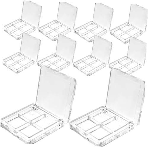 WEKADRIN 10 Stück Transparenter Lidschatten Organizer mit Fächern Leerer Kosmetik aufbewahrungsbehälter für Lidschatten Lippenstift und Robuste DIY Make up Box für Unterwegs WEKADRIN 10 Stück Transparenter Lidschatten Organizer mit Fächern Leerer Kosmetik aufbewahrungsbehälter für Lidschatten Lippenstift und Robuste DIY Make up Box für Unterwegs von WEKADRIN