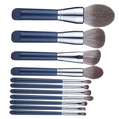 WEKADRIN 11 STÜCKE Teiliges Make Up Pinselset für Anfänger Superweiche Lidschatten und Gesichtspuderpinsel mit Glattem Griff Wiederverwendbar für Teenager und Tägliches Professionelles von WEKADRIN