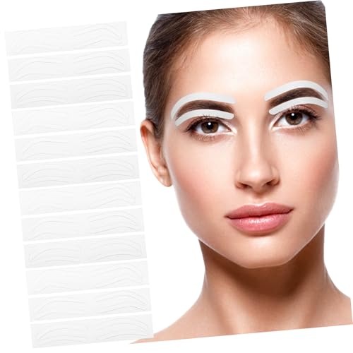 WEKADRIN 12 Blatt Teiliges Augenbrauen Schablonen Augenbrauen Aufkleber Präzise Formhilfe Leicht Reisegeeignet Für Frauen und Make Up Anfänger von WEKADRIN