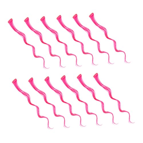 WEKADRIN 12 Stück Teiliges Clip Haarteil Wellenförmige Lockige Extensions Synthetische Haarsträhnen Frauen Party Cosplay Geburtstags-accessoire Leicht Befestigbar Volumensteigernd von WEKADRIN