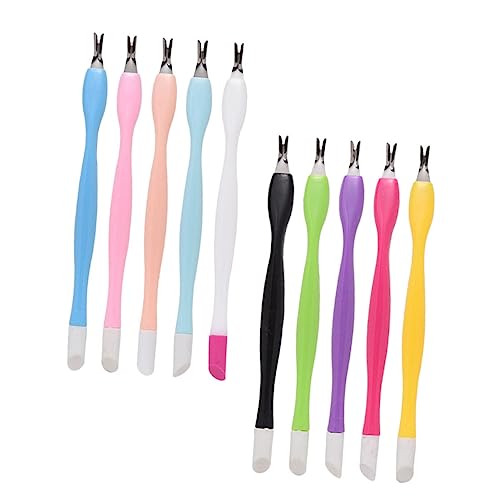 WEKADRIN 15 Stück Nagelpflege Werkzeugset Aus Kunststoff Für Abgestorbene Haut Maniküre Gabeln Und Trimmer Professionelles Nailart Für Studio Und Zuhause Für Frauen Inklusive Schaber von WEKADRIN