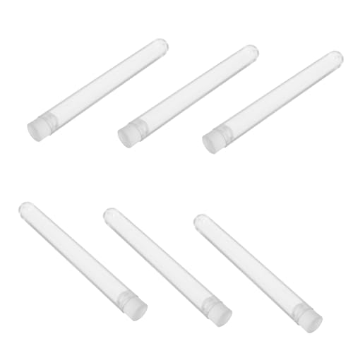 WEKADRIN 15 Stück Teiliges Transparentes Kunststoff Röhrchen mit Kappen Aufbewahrungsbehälter für Wimpern und Make Up Pinsel Leichte Reise Organizer Schützendes Design Einfache für Eyelash von WEKADRIN