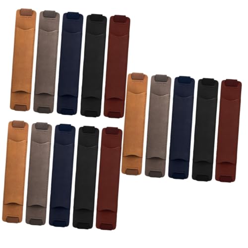 WEKADRIN 15stücke Pu Leder Stifthalter Mit Elastischem Band Für Notizbuch Wasserfest Und Weinrot Für Schreibutensilien Und Stifte von WEKADRIN