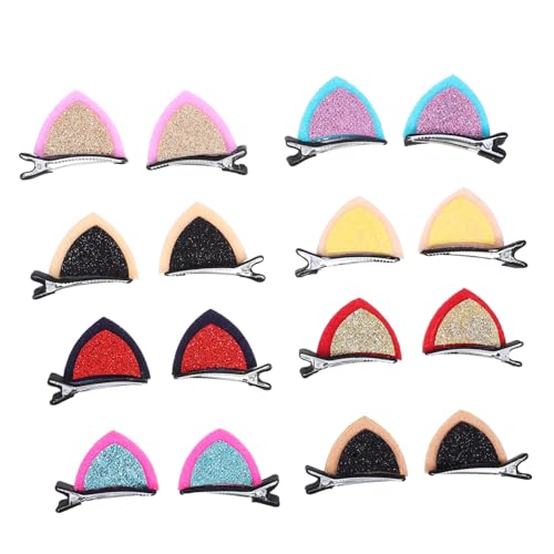 WEKADRIN 16stücke Katzenohr Haarspangen Haarspangen Clip Für Mädchen Frauen Haarschmuck Zubehör Haar Accessoires Für Hochzeit Party Geburtstag von WEKADRIN