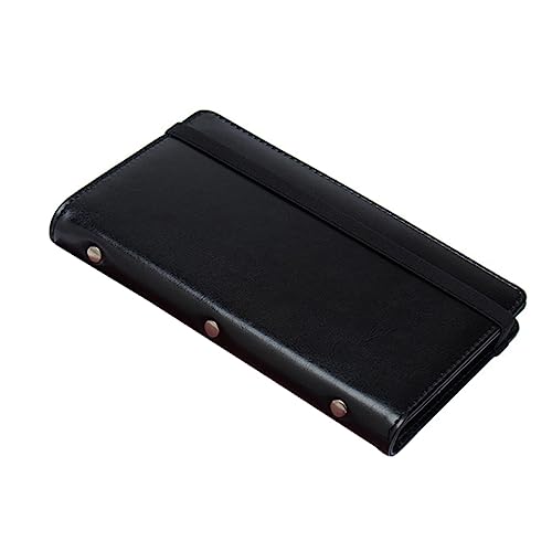 WEKADRIN 1Stück Große Kartenbox aus PU Tragbares Visitenkartenetui mit Fächern rutschfest und Langlebig Modern und Einfach für Büro von WEKADRIN