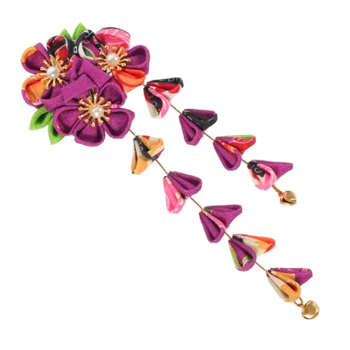 WEKADRIN 1pc Haar Toer Blume Kopfbedeckung Traditionellen Kimono Haar Zubehör Tuch Blume Quaste Kopfschmuck Für Frauen von WEKADRIN