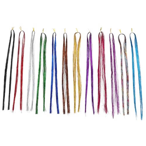 WEKADRIN 1satz Glitzer Haarschmuck Haarverlängerungen Mit Silikonperlen Farben Inklusive Häkelnadel Und Haarklammern Für Hochzeiten Partys Und Besondere Anlässe von WEKADRIN