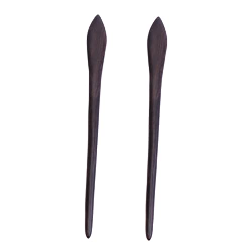 WEKADRIN 2 STÜCK Teiliges Haarnadel aus Schwarzem Sandelholz Handgefertigte Vintage Haarschmuck für Frauen Antike Haarklammern für Haarknoten und Klassische Frisuren Langlebig und Elegant von WEKADRIN