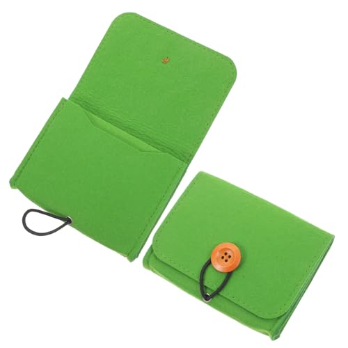 WEKADRIN 2 Stück Ätherische öl Aufbewahrungstasche aus Stabilem Vliesstoff Stoßfest Tragbar und Vielseitig für Reisen Organizer und Schutz von Flaschen Essential Oils Grün von WEKADRIN