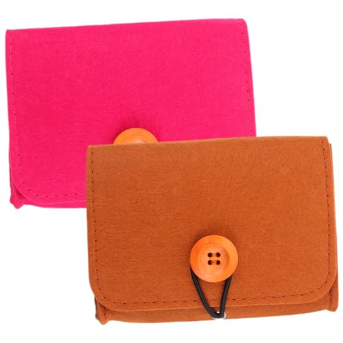 WEKADRIN 2 Stück Aufbewahrungstasche für Ätherische Öle Filz Organizer Taschen Weich und Vielseitig für Flaschen Kosmetik Reise und Zuhause in und Braun von WEKADRIN