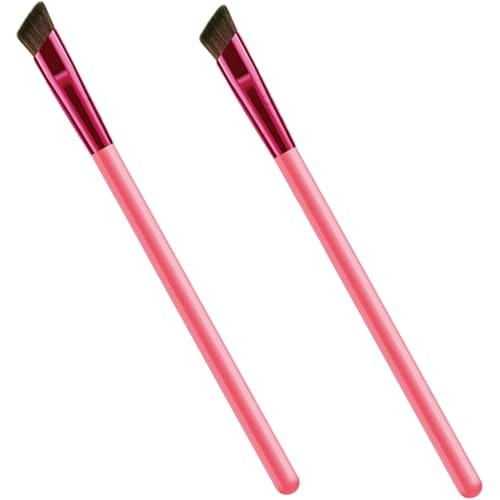 WEKADRIN 2 Stück Augenbrauenpinsel mit Schrägem Kopf Vielseitiges Make up werkzeug für Präzises Formen Füllen und Wischfestigkeit Leicht und Tragbar für Damen für Eyeliner und von WEKADRIN