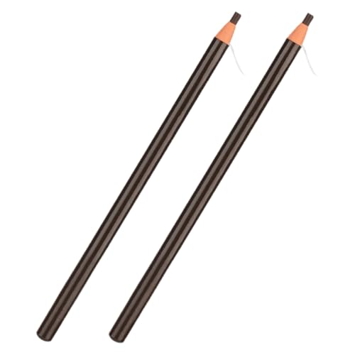 WEKADRIN 2 Stück Augenbrauenstift Augenbrauenbürste Stift Langanhaltender Augenbrauenstift Präzisions -augenbrauenstift Make-up-augenpinsel Augenbrauenmarker Augenbrauenliner Hölzern Coffee von WEKADRIN