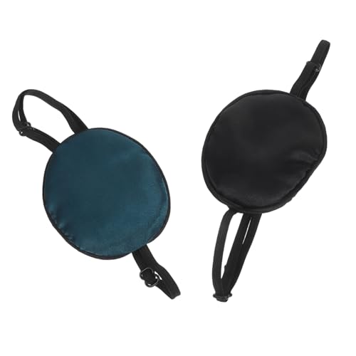 WEKADRIN 2 Stück Augenklappen Für Erwachsene Und Piraten Partyzubehör Augenklappe Für Amblyopie Verstellbare Augenklappe Halloween Piraten Zubehör Für Halloween von WEKADRIN