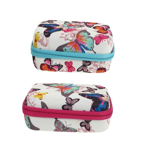 WEKADRIN 2 Stück Bedruckte Ätherische Öle Tragetasche Kompakte wasserdichte Flaschenträger Reisetasche für Fächer Flaschen Organizer für Unterwegs und Reisegebrauch von WEKADRIN