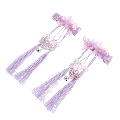 WEKADRIN 2 Stück Chinesische Haarnadeln Retro Stil mit Quaste Klassischer Kopfschmuck für Damen Langlebiges Material für Hanfu Kostüm und Traditionelle Frisuren von WEKADRIN