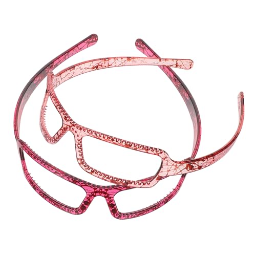 WEKADRIN 2 Stück Damen Stirnband mit Brillen Design Modisches Haarband für Styling Party und Foto Teiliges in und Weinrot als Haarschmuck und Make Up Zubehör WEKADRIN 2 Stück Damen Stirnband mit Brillen Design Modisches Haarband für Styling Party und Foto Teiliges in und Weinrot als Haarschmuck und Make Up Zubehör von WEKADRIN