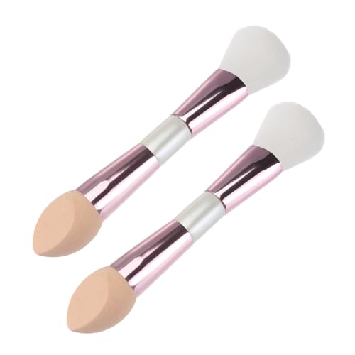 WEKADRIN 2 Stück Doppelseitiger Make Up Pinsel Teiliges Multifunktionaler Blush und Foundation Pinsel Weich für Reisen und Alltag Geeignet für Frauen und Beauty Salons von WEKADRIN