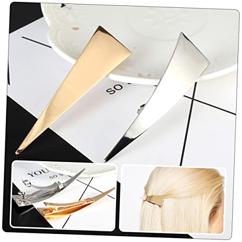 WEKADRIN 2 Stück Duckbill Haarklammern Dreieckige Haarspangen in Gold und Silber Schonend Haltende Haarclips für Damen und Mädchen Vielseitiger Haarschmuck für Partys und Alltag von WEKADRIN