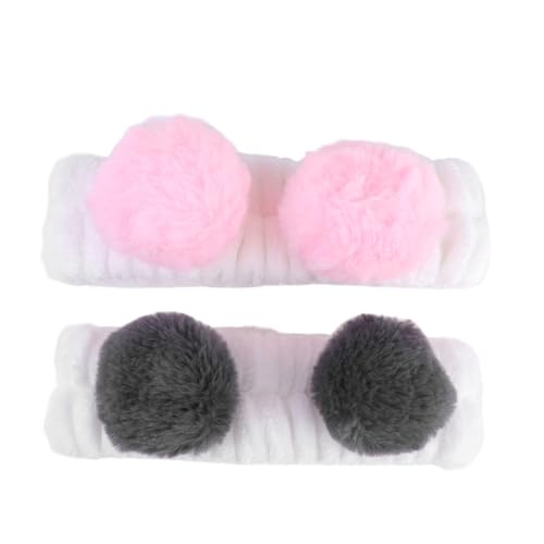 WEKADRIN 2 Stück Elastische Damen Stirnbänder Weiche Haarbänder für Yoga und Makeup Saugfähiges Verstellbar Schützend Beim Waschen Des Gesichts von WEKADRIN