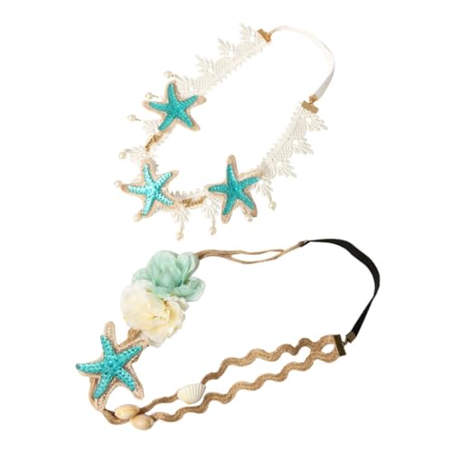 WEKADRIN 2 Stück Elastisches Haarschmuck für Damen mit Muschel und Spitzen Design Modisches Stirnband mit Blumen Komfortabel und Dehnbar für Partys und Festliche Anlässe WEKADRIN 2 Stück Elastisches Haarschmuck für Damen mit Muschel und Spitzen Design Modisches Stirnband mit Blumen Komfortabel und Dehnbar für Partys und Festliche Anlässe von WEKADRIN