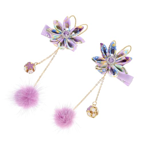 WEKADRIN 2 Stück Haarklammer Blumen Haarschmuck Chinesischer Stil Haarnadel für Mädchen Cosplay Zubehör Teilig Blau Eleganter Vintage Look Passend zu Festen und Alltag von WEKADRIN
