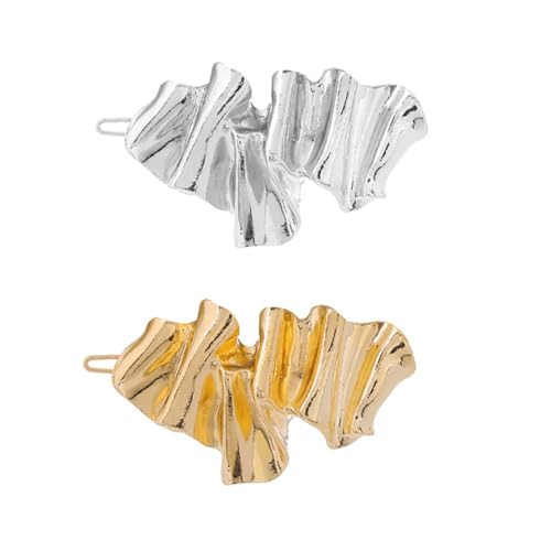WEKADRIN 2stücke Unregelmäßige Metall Haarspangen Für Mädchen Modische Haarschmuck Für Damen Für Täglichen Gebrauch Hochzeiten Und Partys Farben Zufällig von WEKADRIN