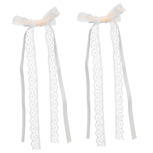 WEKADRIN 2 Stück Lace Bow Haarklammer mit Zartem Spitzen design Vielseitiger Haarschmuck für Frauen und Mädchen Geeignet für Hochzeit Party und Alltag Langlebig und Modisch von WEKADRIN