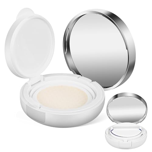 WEKADRIN 2 Stück Leere Kompakte Puderbox Langlebiger Behälter für Losen Puder Wiederbefüllbar Tragbar Geeignet für Frauen und Teenager Praktisches Make up Zubehör von WEKADRIN