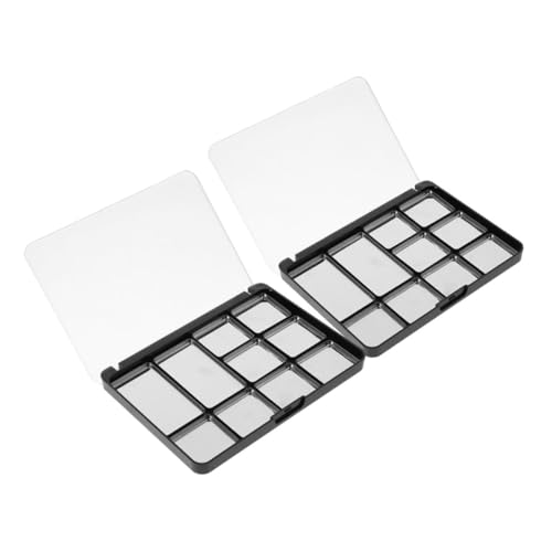 WEKADRIN 2 Stück Leere Magnetische Lidschattenpalette mit Transparentem Deckel Langlebiges Aufbewahrungs Farben Kosmetischer Organizer für Präzises Make up management von WEKADRIN